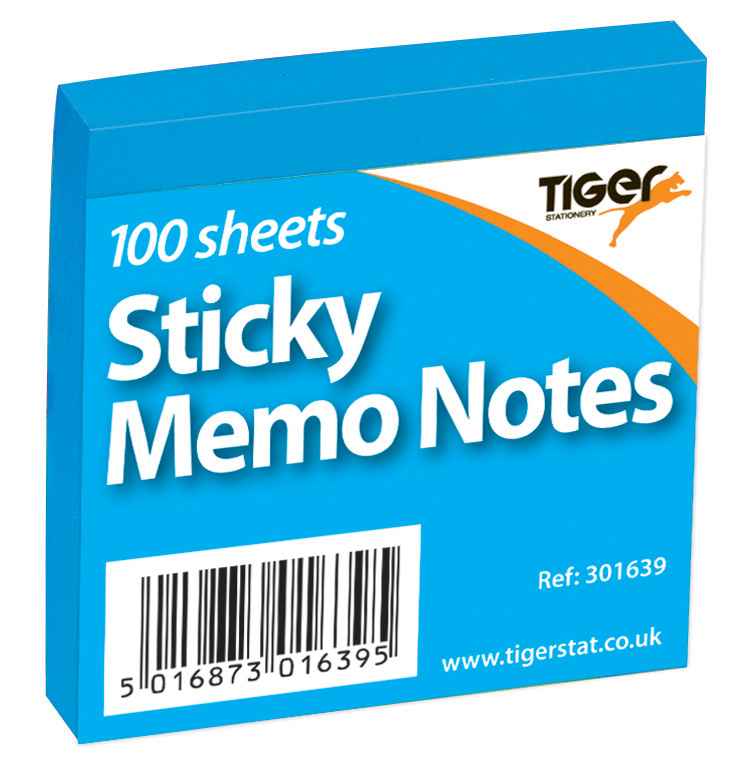 Tiger Bright Sticky Memo Notes 3x3 - Asstd.