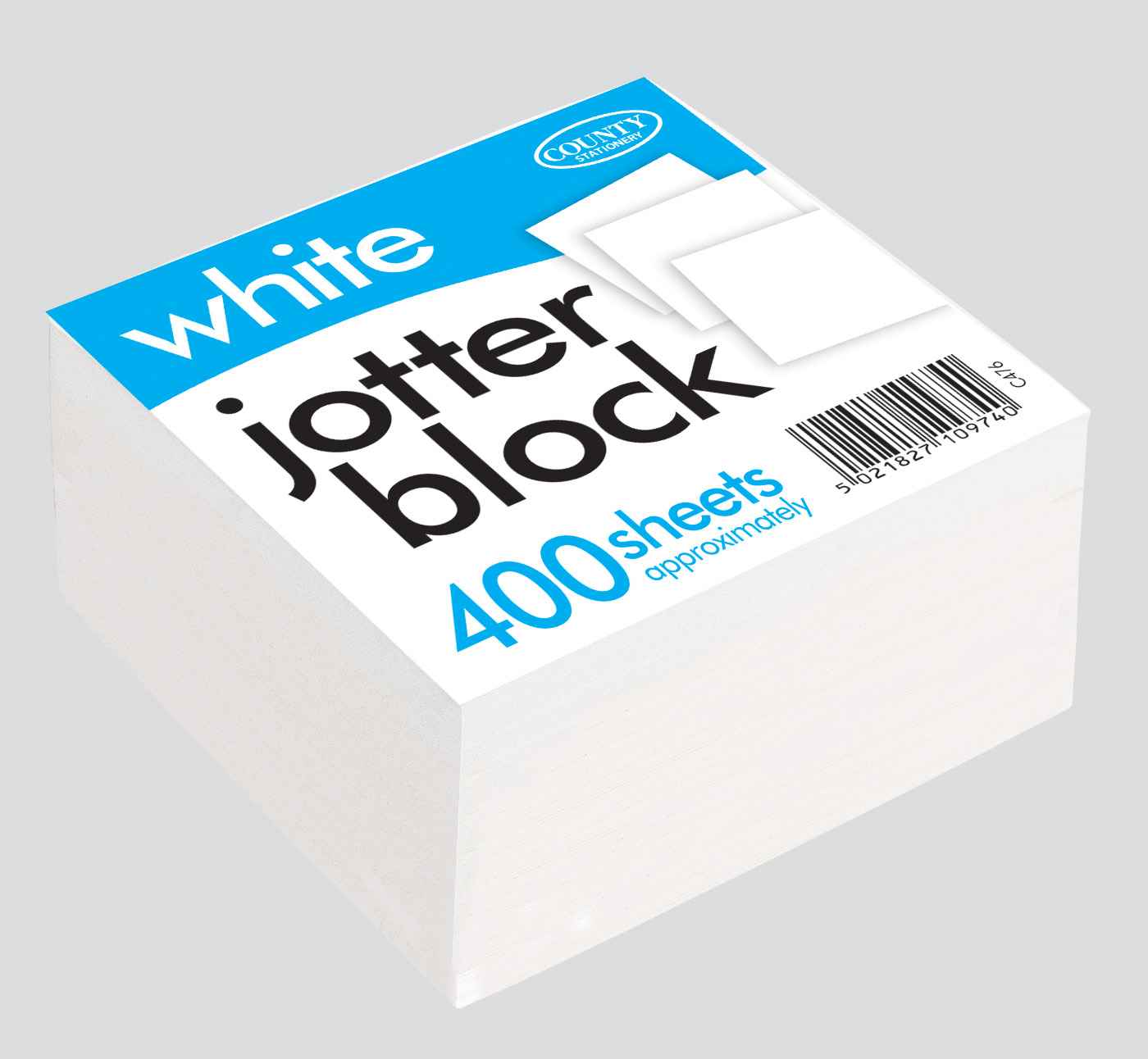 County White Jotter Block 400 Sheets