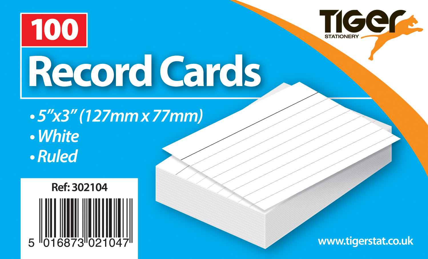 Tiger Record / Revision Cards 5 x 3'' (302104)