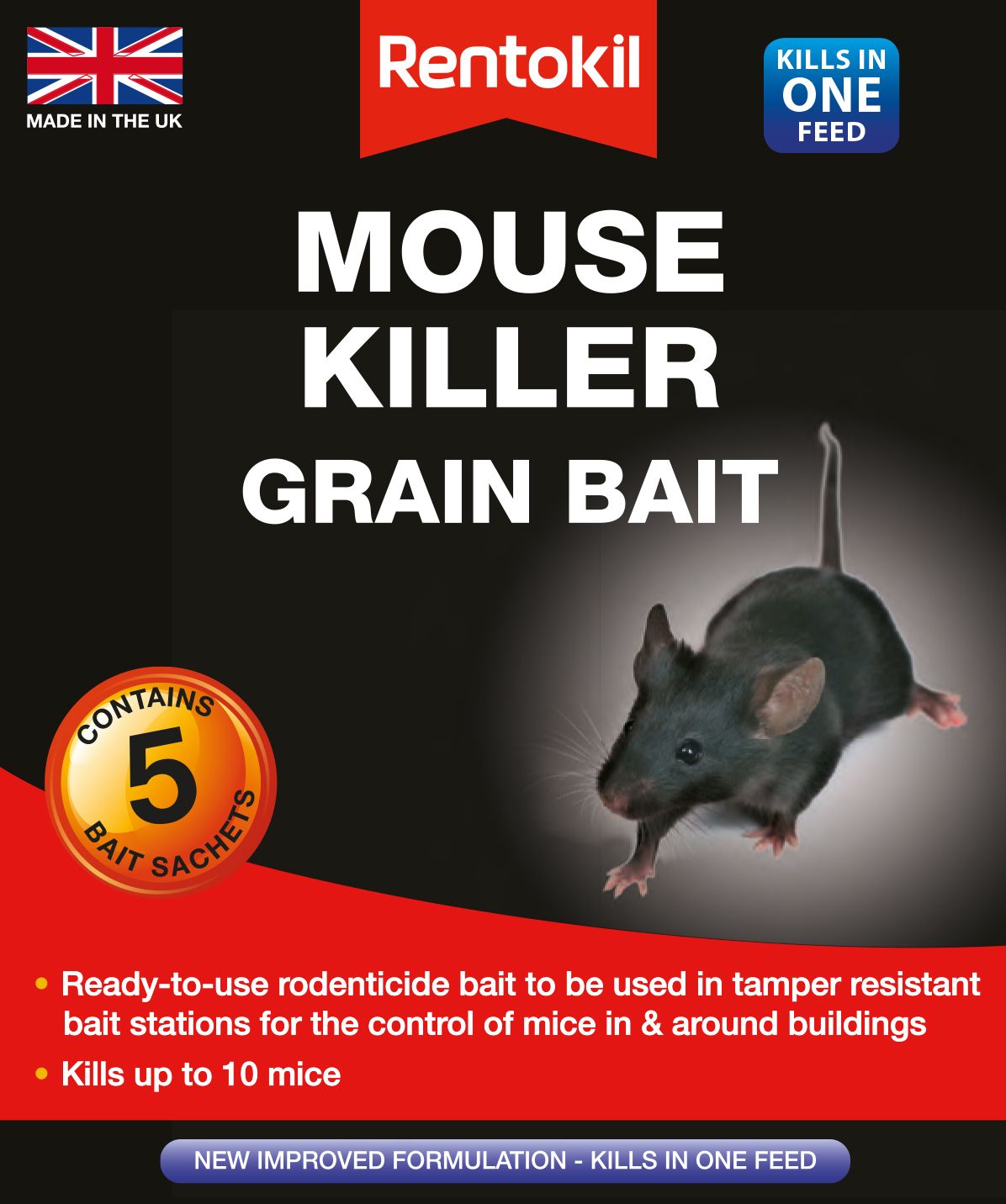 Rentokil Mouse & Rat Killer Pasta Bait Packs 5 Sachet