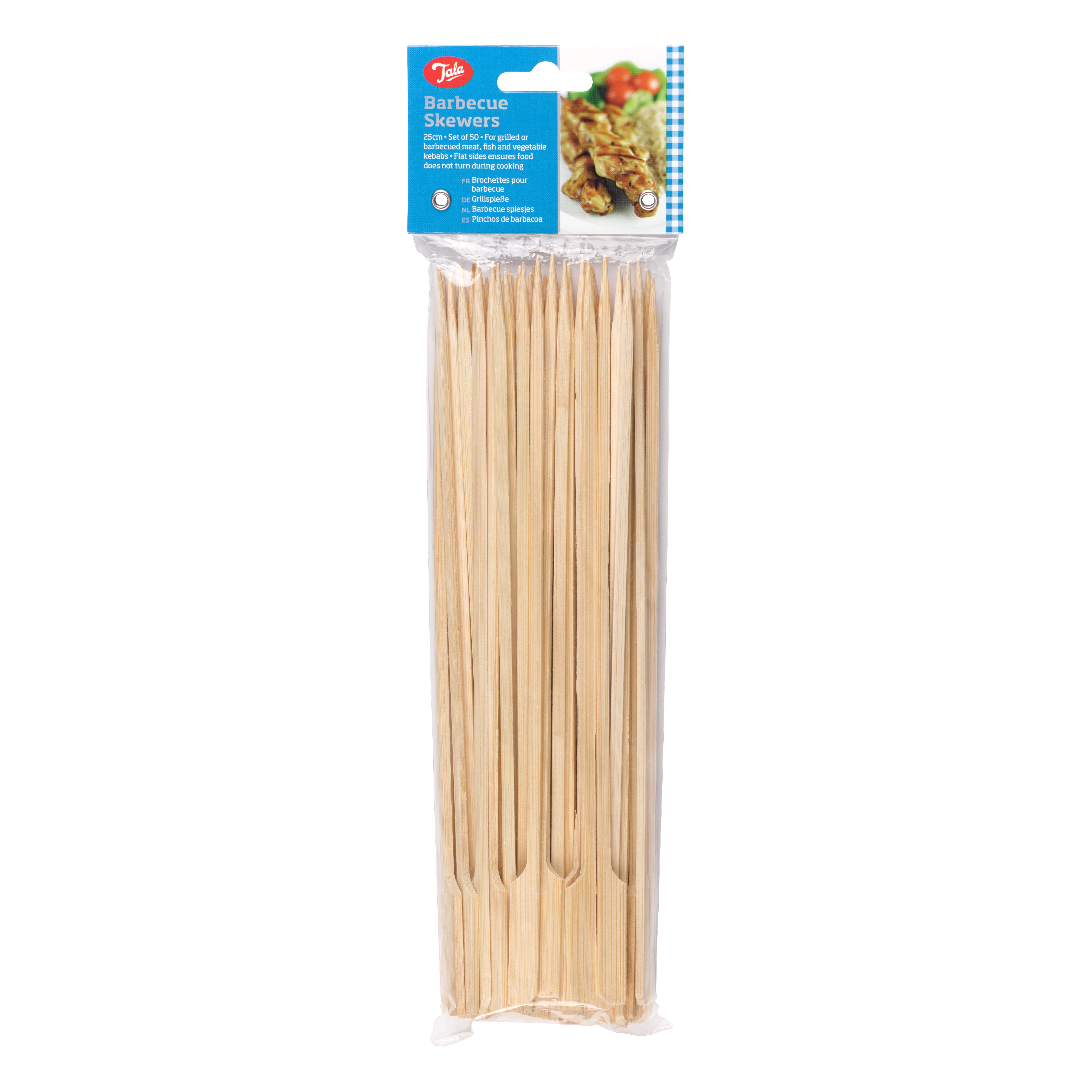 Tala Pack of 50 25cm Bamboo Skewers
