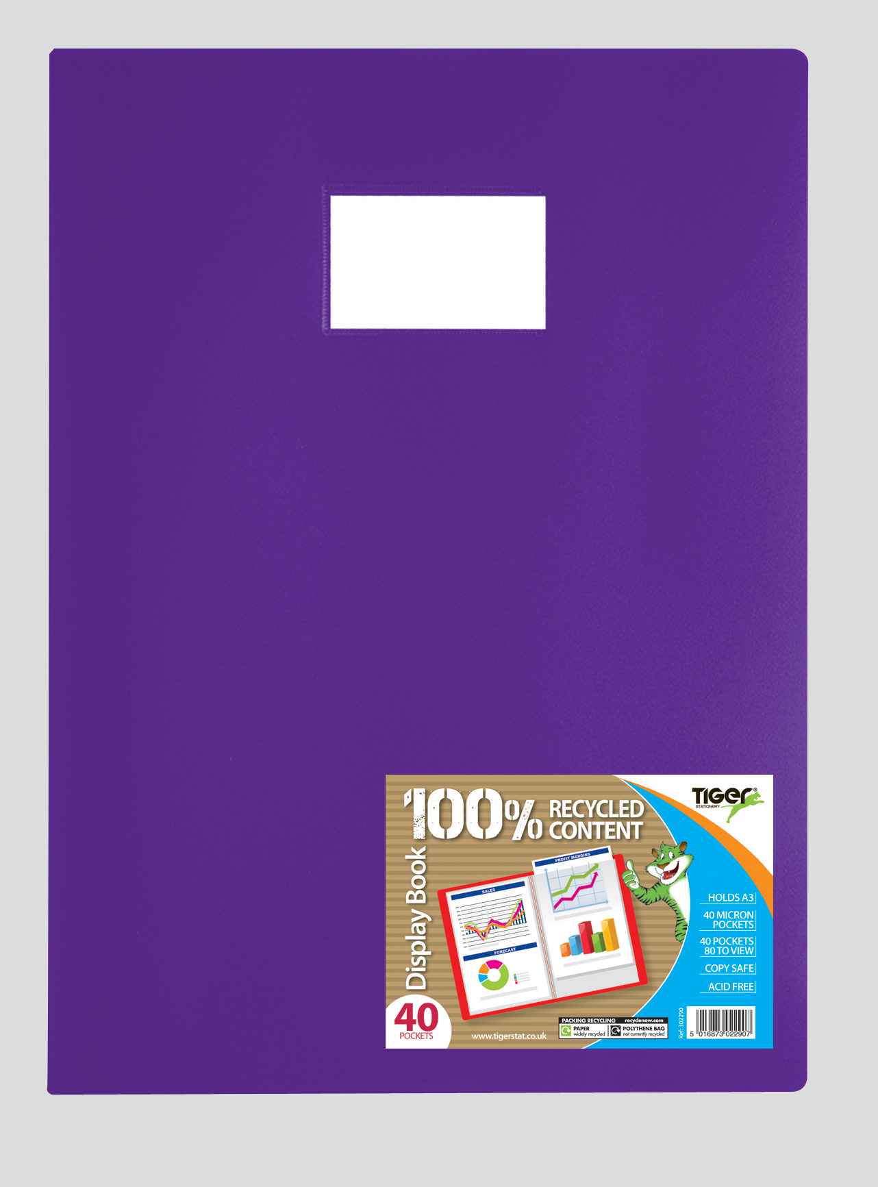 A3 40 Pocket Flexi Display Book Assorted
