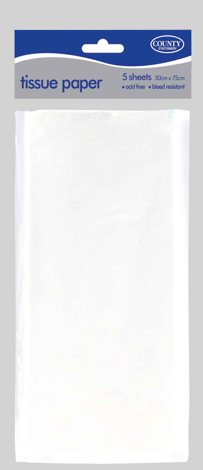 County Tissue Paper 5 sheets - WHITE