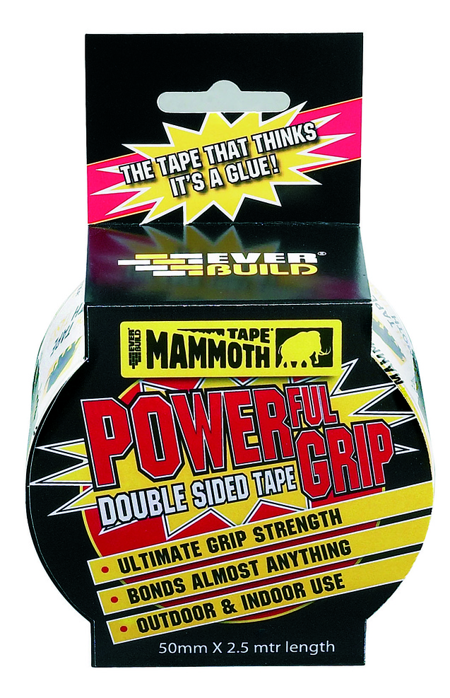 Mammoth Double Sided Powergrip Tape 50mm x 2.5m