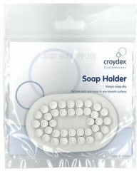 Croydex Rubber Grip Soap Holder - White