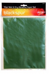 Blackspur Sanding 10pc Waterproof Glass Paper