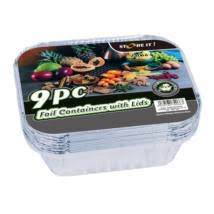 9pc Foil Containers with Lids