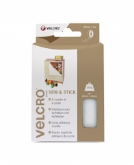 VELCRO Brand Sew and Stick Tape, 20mm x 1m - White