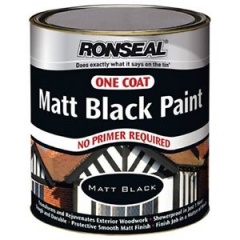 Ronseal OC Matt Black Paint 750ml