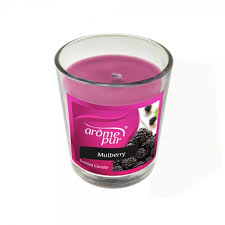 Mulberry Glass Votive Candle