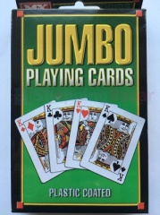 PLASTIC COATED JUMBO PLAYING CARDS IN DISPLAY BOX
