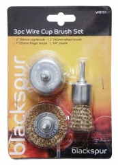 Blackspur 3pc Wire Brush Set