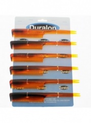 Duralon 9cm Black / Shell Hair Clamp Card of 6 (015)