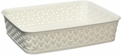 Curver My Style Rattan A5 Tray Vintage White