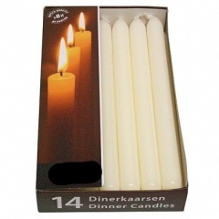 Dinner Candles Ivory Pk14