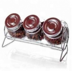 Set of 3 Small Glass Jar Candles - Coffee - 20.8x7.2x6cm