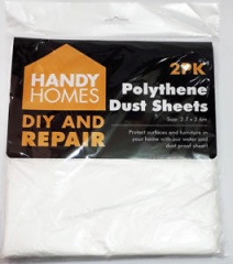 Polythene Dust Sheet 2pk