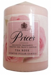 Prices Scented Pillar Tea Rose
