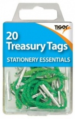 Tiger Essential 20 Treasury Tags Steel