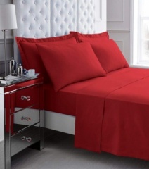 200 Tc Egyptian Cotton Fitted Sheet King Red