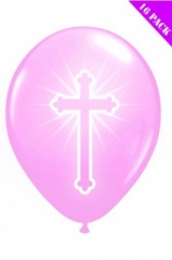 16 Pink Cross Balloons