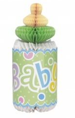 Polka Dot Baby Shower Bottle Honeycomb 12''
