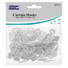 100pc Curtain Hooks