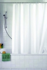 Sabichi White Solid Colour Shower Curtain