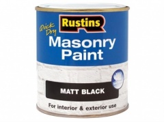 Rustins Masonry Paint Black 250ml