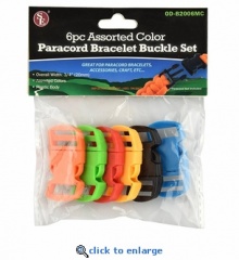 6pc Paracord With 6 Clips