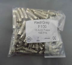 Red/Grey 10 AMP Fuses Bags of 100 F100