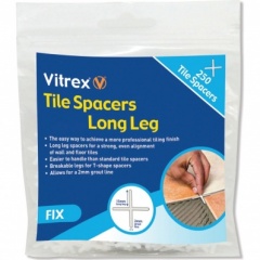 Vitrex 3mm Long Leg Tile Spacers Pk250