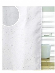 Blue Canyon Diamante Spiral Polyester Shower Curtain - White (SC501WH)