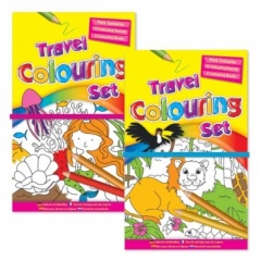 Childrens Travel Colouring Set