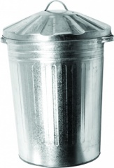Metal Dustbin & Galvanised Lids (galvanised bin)