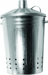 Apollo 90Ltr Tapered Metal Incinerator Galvanised H78cm x W52cm x D49cm