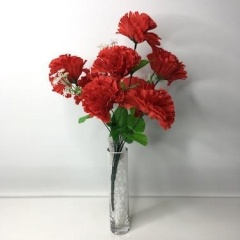 Carnation+rose 8 Head 36cm Red