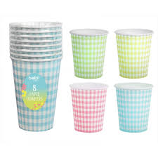 Paper Tumbler 450ml Assorted Colour Pack 12