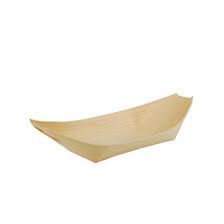 50 Fingerfood  - Bowls, Wood ''Pure'' 19x10cm  Boat