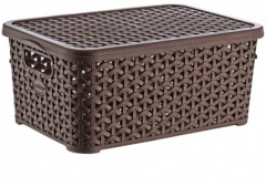 Hobby Rattan Storage Box With Lid 10Ltrs