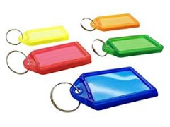 Star Pack ASSORTED KEY TAGS COLOURED LARGE(72689)