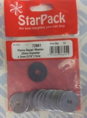Star Pack WASHER REPAIR (PENNY) 25mm DIA. x 5mm HOLE(72861)