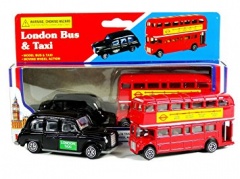 Baby Bus and Taxi Metal Figure set