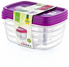 HOBBY 3 PC TREND RECT FOOD SAVER 0.6 LT