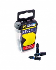 C.K Blue Steel Impact Wrench Bits 25 mm PZ2 Pack of 15