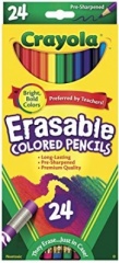 Crayola 24 Erasable Pencils
