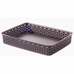 Curver My Style Rattan A4 Tray  Dark Brown