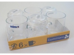 Luminarc BOCK Clear Glass Mugs 25cl Pk6 (39739)