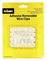 Rolson 12Pcs Removable Adhesive Wire Clips 61338