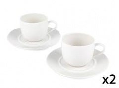 Alessi La Bella Pack of 2 CUPS AND SAUCERS